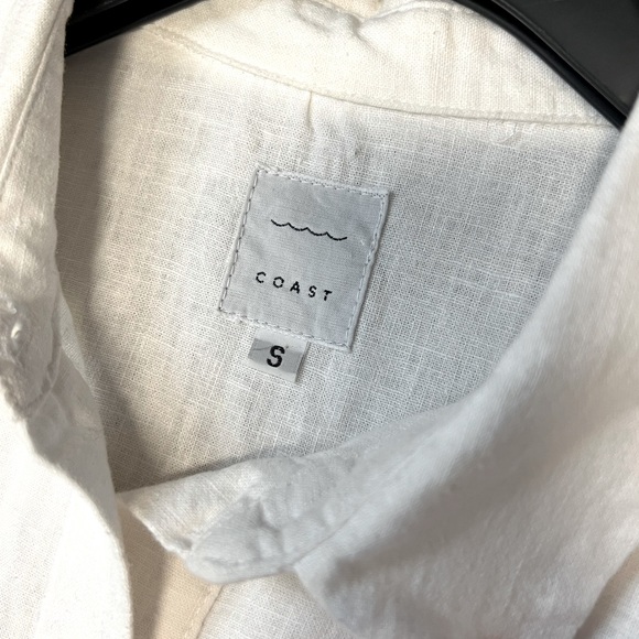 Coast White Linen Button Down Sleeveless Midi Dress - Picture 4 of 9